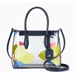 Kate Spade Ava See-through Lemon Zest zip-top satchel NWOT